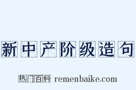 新中产阶级造句是什么意思的图片
